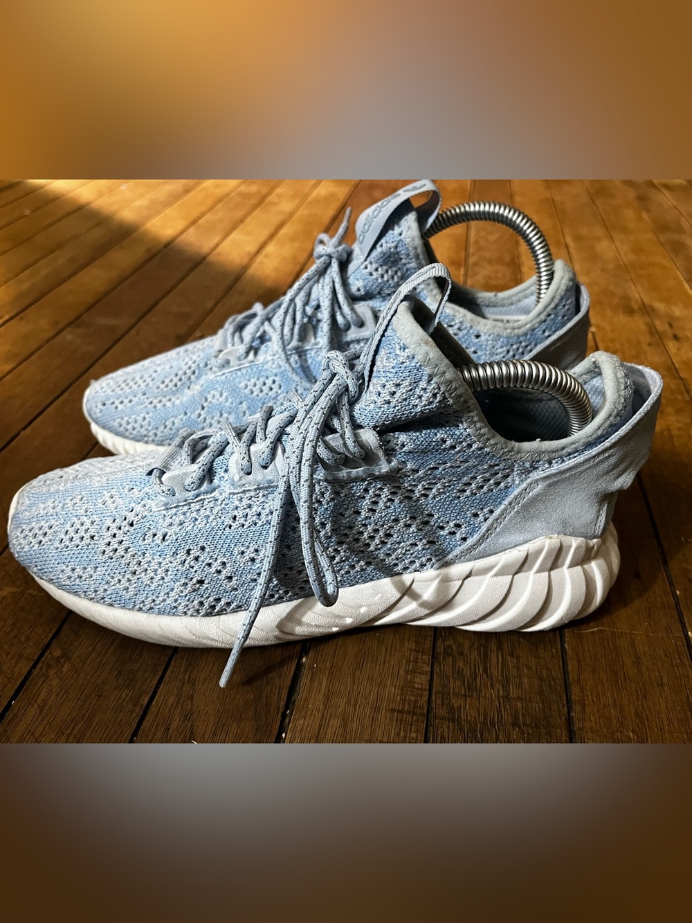 Adidas Tubular Doom Sock Primeknit CQ0691 Blue Gray Men’s 7 Women’s 8 Sneakers